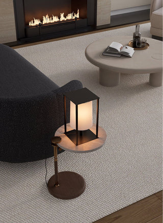 Industrial Cage Frame Table Lamp-Neutral Decor