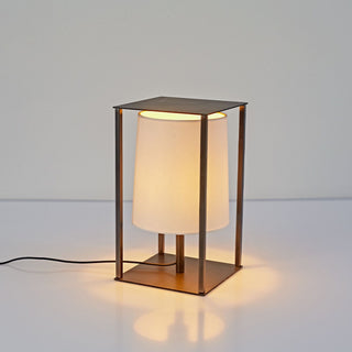 Industrial Cage Frame Table Lamp-Neutral Decor