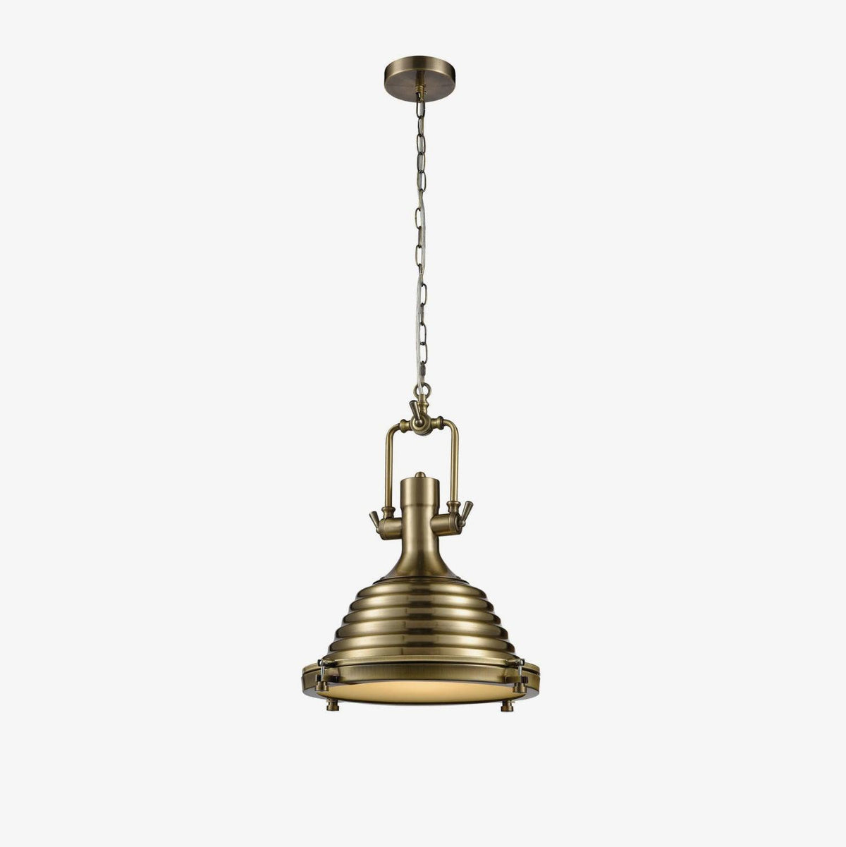 Alvora Lampe Suspendue en Laiton Industrielle