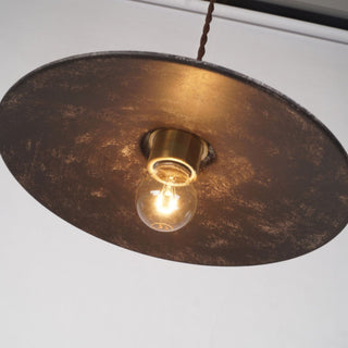 Zotheira Suspension Métal Plat Industriel Vintage