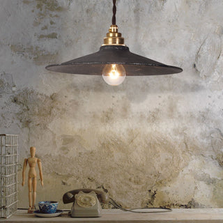 Zotheira Suspension Métal Plat Industriel Vintage