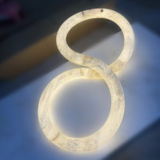 Luste Lampe Suspendue À Boucle Fermée en Albâtre