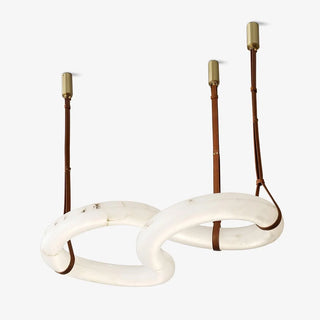 Luste Lampe Suspendue À Boucle Fermée en Albâtre