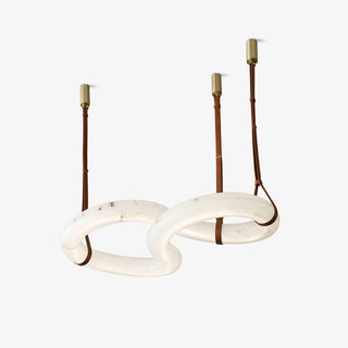 Luste Lampe Suspendue À Boucle Fermée en Albâtre