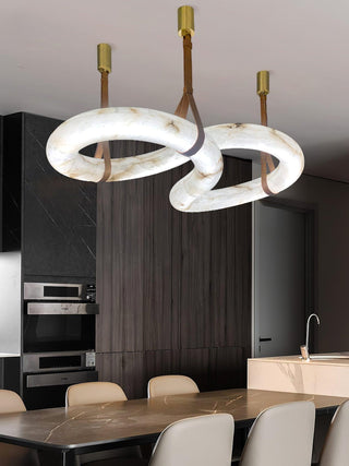 Luste Lampe Suspendue À Boucle Fermée en Albâtre
