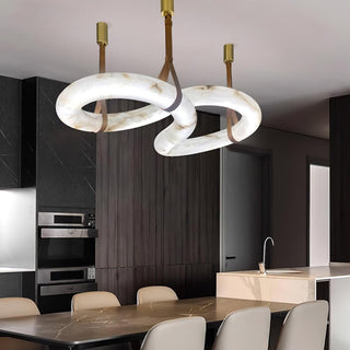 Luste Lampe Suspendue À Boucle Fermée en Albâtre