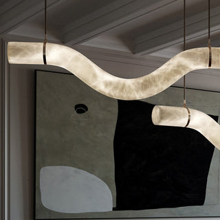 Luste Lampe Suspendue À Boucle Fermée en Albâtre