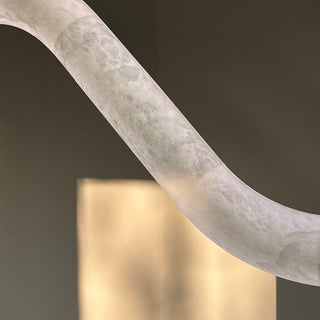 Luste Lampe Suspendue À Boucle Fermée en Albâtre