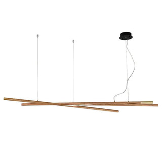 Aurora Lustre Bois Linéaire LED