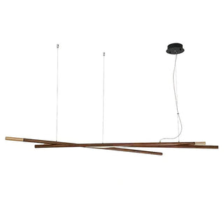 Aurora Lustre Bois Linéaire LED