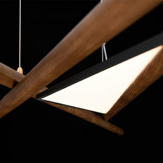 Aurora Lustre Bois Linéaire LED