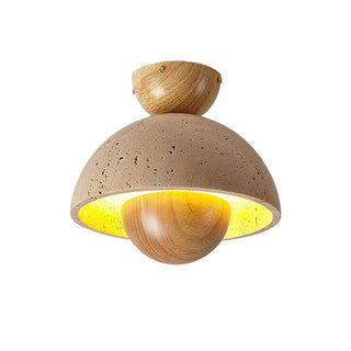 Arinisra Champignon Forme Travertin Plafonnier