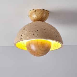 Arinisra Champignon Forme Travertin Plafonnier