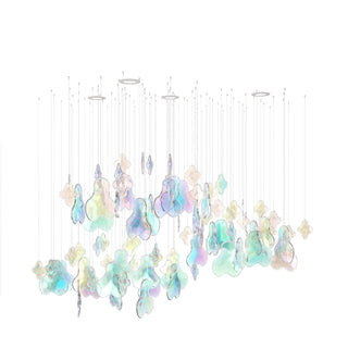 Iris Iridescent Blossom Chandelier-Neutral Decor