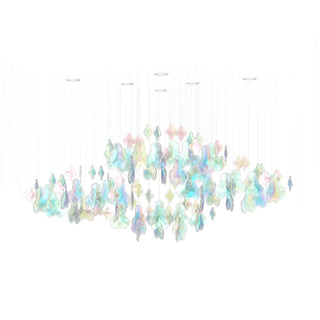 Iris Iridescent Blossom Chandelier-Neutral Decor