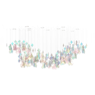 Iris Iridescent Blossom Chandelier-Neutral Decor