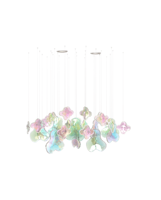 Iris Iridescent Blossom Chandelier-Neutral Decor