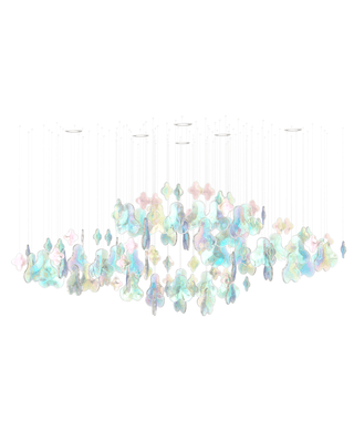 Iris Iridescent Blossom Chandelier-Neutral Decor
