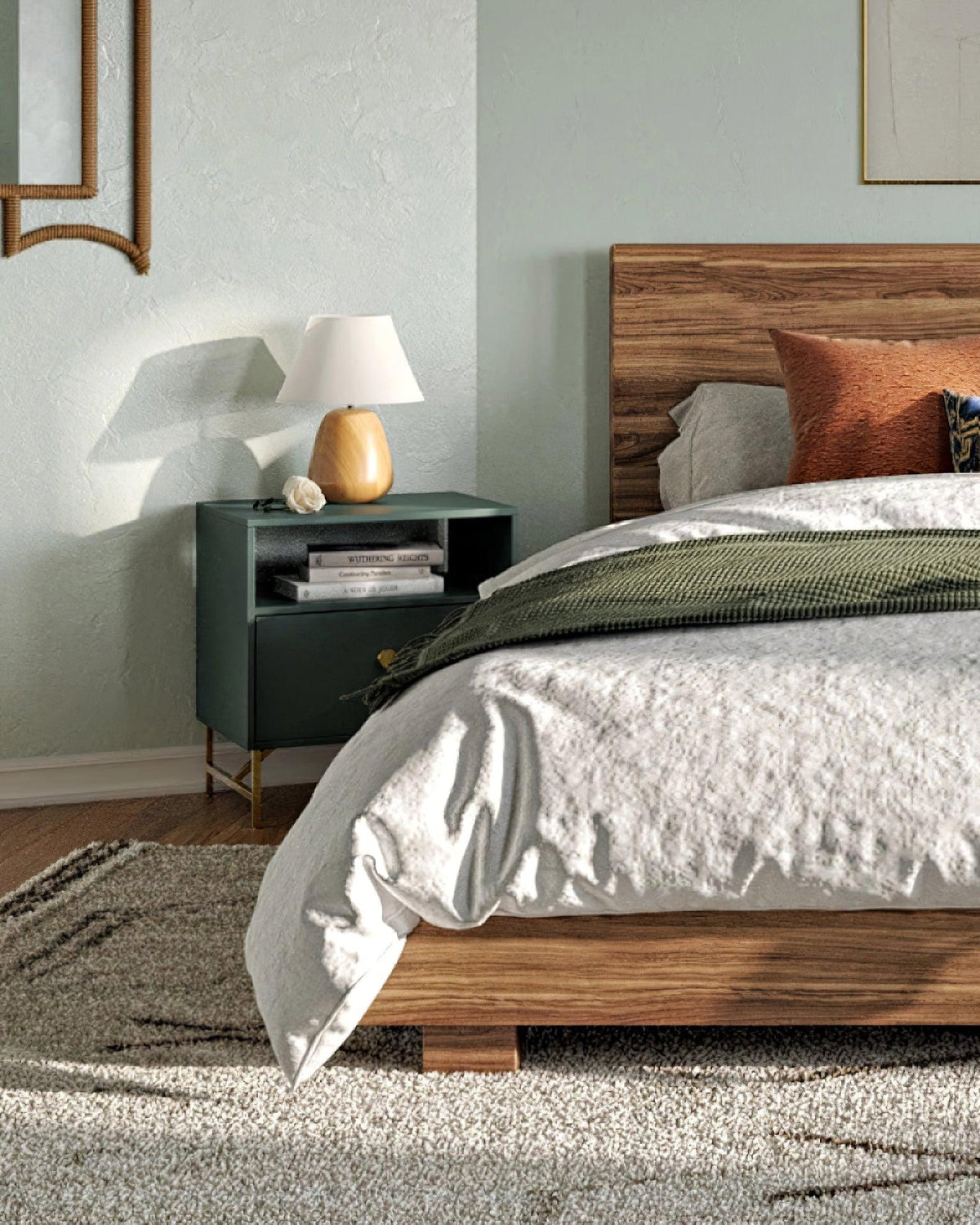 Syloraya Lampe de Table en Bois Moderne
