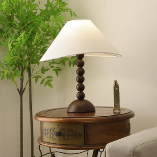 Lennox Bois Et Tissu Lampe de Table Élégante