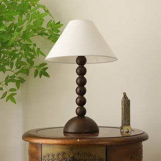 Lennox Bois Et Tissu Lampe de Table Élégante