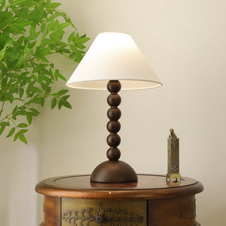 Lennox Bois Et Tissu Lampe de Table Élégante