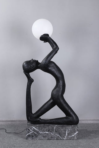 Evvinyra Lampadaire Noir Torsadé