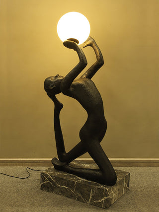 Evvinyra Lampadaire Noir Torsadé