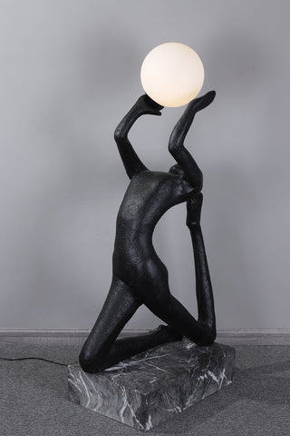 Evvinyra Lampadaire Noir Torsadé