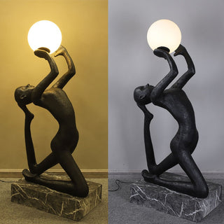 Evvinyra Lampadaire Noir Torsadé