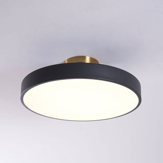 Solara Plafonnier Encastré Noir et Doré Moderne