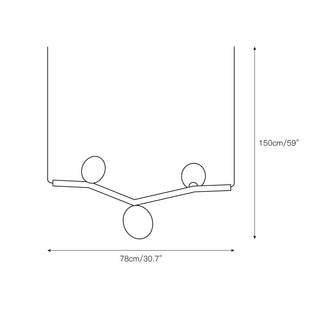 Evmirion Suspension Horizontale Verre Moderne-Luire
