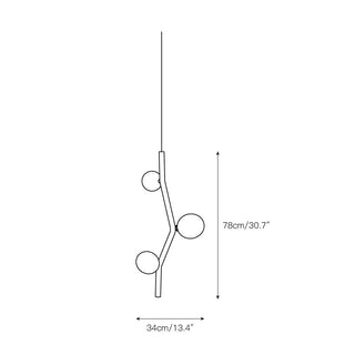 Isolora Suspension Verticale Verre Moderne