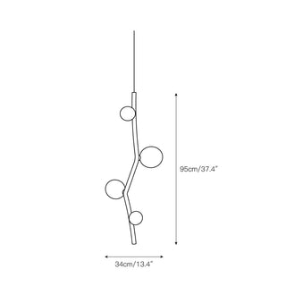 Isolora Suspension Verticale Verre Moderne