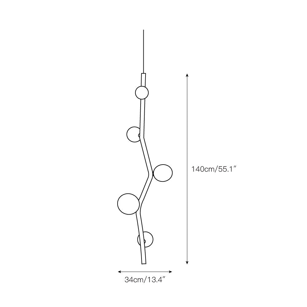 Isolora Suspension Verticale Verre Moderne