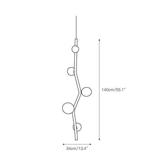 Isolora Suspension Verticale Verre Moderne