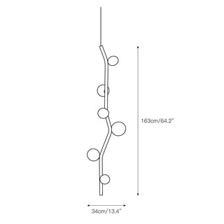 Isolora Suspension Verticale Verre Moderne