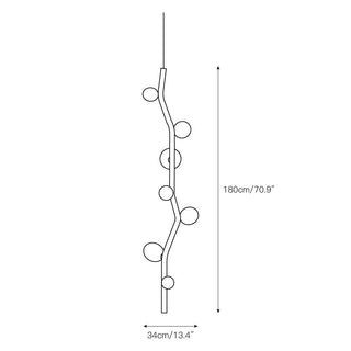 Isolora Suspension Verticale Verre Moderne
