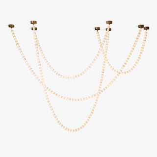 Grempt Lustre Albâtre à Collier de Perles