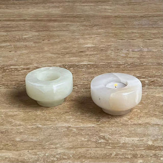 Jade Candle Holder-Neutral Decor