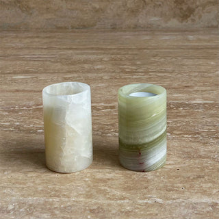 Jade Candle Holder-Neutral Decor