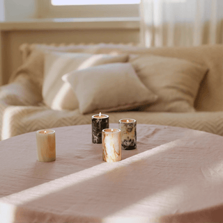 Jade Candle Holder-Neutral Decor