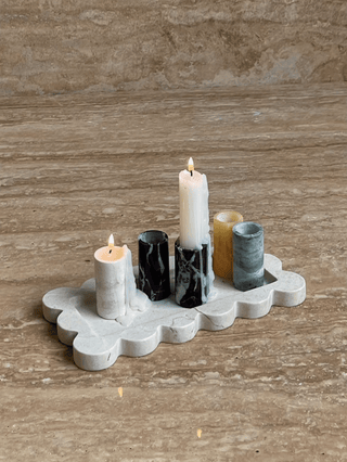 Jade Candle Holder-Neutral Decor