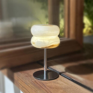 Nivaraine Lampe de Table en Albâtre Donut