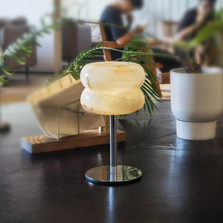 Nivaraine Lampe de Table en Albâtre Donut