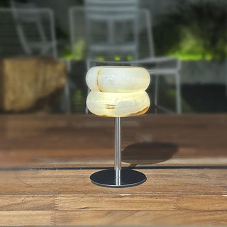 Nivaraine Lampe de Table en Albâtre Donut