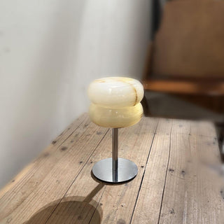 Nivaraine Lampe de Table en Albâtre Donut