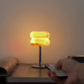 Nivaraine Lampe de Table en Albâtre Donut