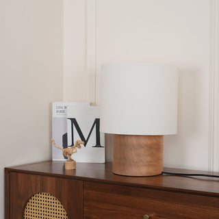 Alvira Lampe de Table en Bois Minimaliste