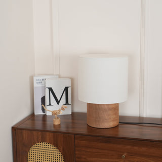Alvira Lampe de Table en Bois Minimaliste